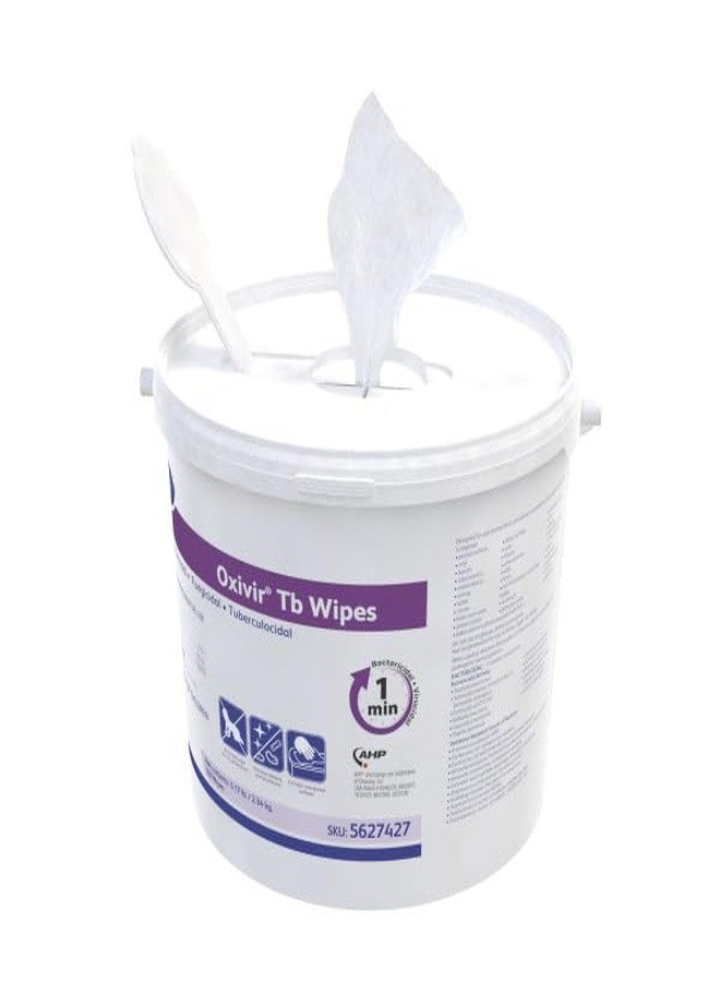 Oxivir Diversey Tb 5627427 Ready-to-Use Disinfectant Cleaning Wipes, Accelerated Hydrogen Peroxide, 11x12-Inch Extra Large Sheets, 160-Wipes, 1-Bucket - Image 2